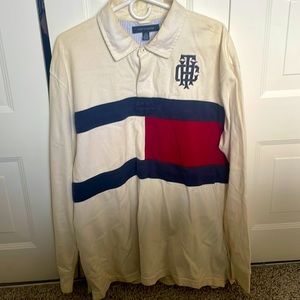 Tommy Hilfiger XL long sleeve polo shirt - heavy material